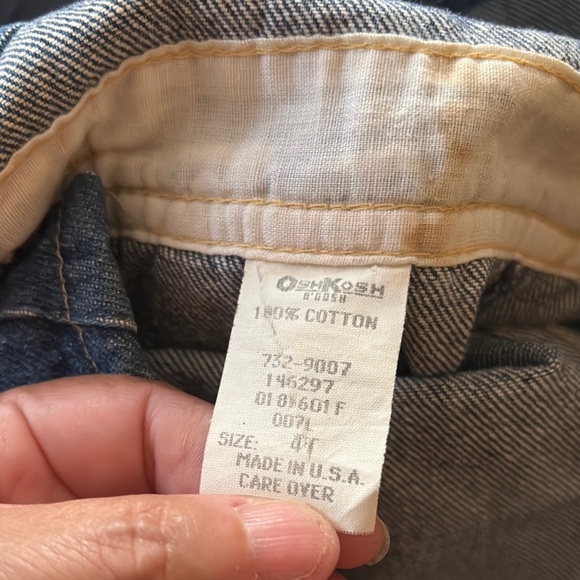 Unisex OshKosh B'gosh Classic Blue Kids Overalls Gently Loved - Picture 7 of 8